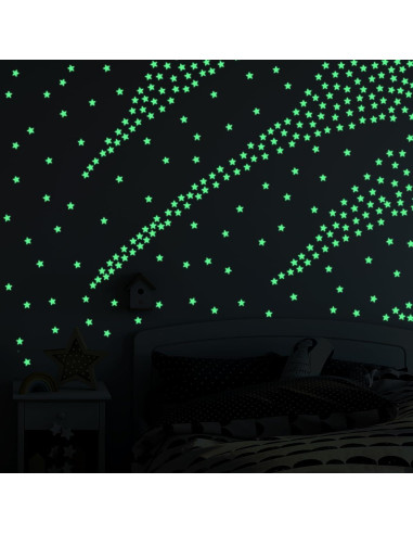Estrellas Brillantes AM AMAONM 100 Pcs Adhesivos Luminosa
