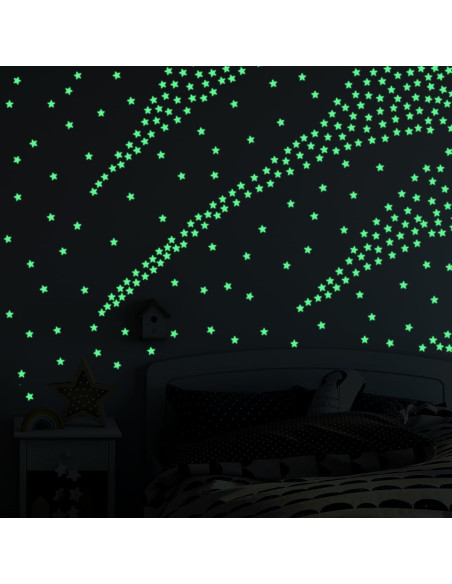 Estrellas Brillantes AM AMAONM 100 Pcs Adhesivos Luminosa Estrellas Brillantes AM AMAONM 100 Pcs Adhesivos Luminosa