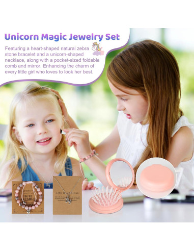 Conjunto de Regalo de Unicornio Jenria para Niñas 3-10 Años