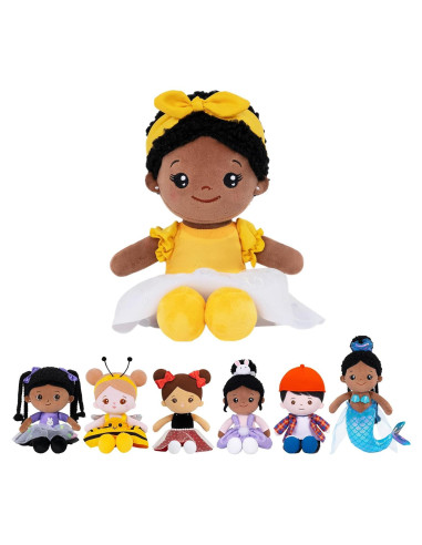 Muñeca de Trapo OUOZZZ Afroamericana 25 cm Suave