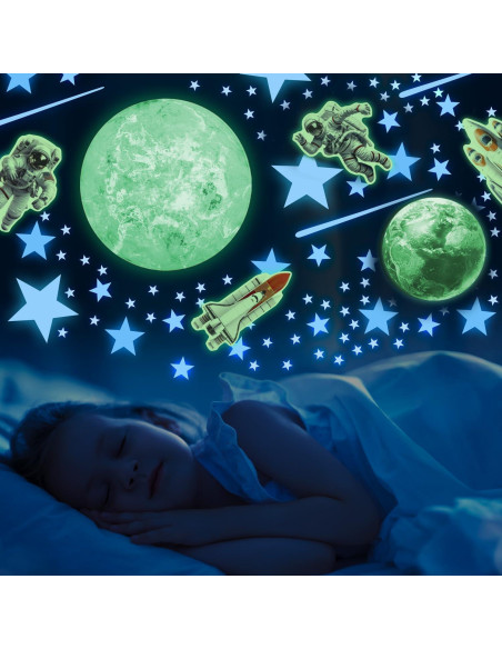 Pegatinas Brillantes del Sistema Solar - LiderStar Astronauta Pegatinas Brillantes del Sistema Solar - LiderStar Astronauta