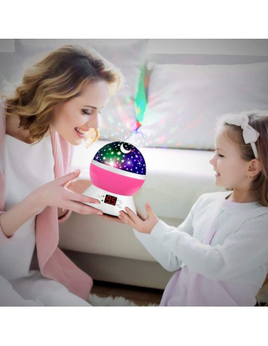 Proyector de Estrellas MOKOQI Rosa Luz Nocturna Infantil