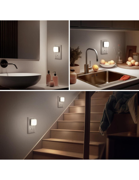 Luz Nocturna LED Briignite Cuadrada 0.3W Paquete de 2 Luz Nocturna LED Briignite Cuadrada 0.3W Paquete de 2