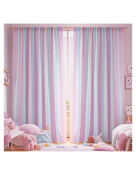 Cortinas Transparentes Eimilaly Arcoíris 2 Paneles 149,86x213,36cm Cortinas Transparentes Eimilaly Arcoíris 2 Paneles 149,86x213,36cm