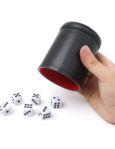 Copa de Dados Profesional Uieauy con 6 Dados Silenciosos