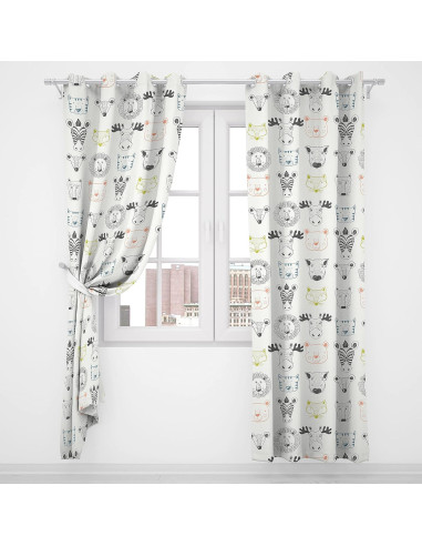 Cortinas Opacas Trelemek 214x214cm Animales Bosque