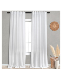 Cortinas Transparentes KOUFALL 52x274 cm Juego 2 Paneles