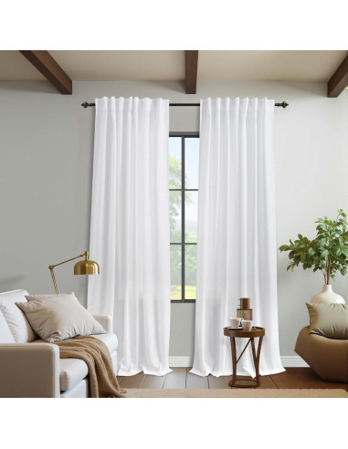 Cortinas Transparentes KOUFALL 52x274 cm Juego 2 Paneles