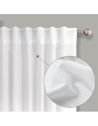 Cortinas Transparentes KOUFALL 52x274 cm Juego 2 Paneles