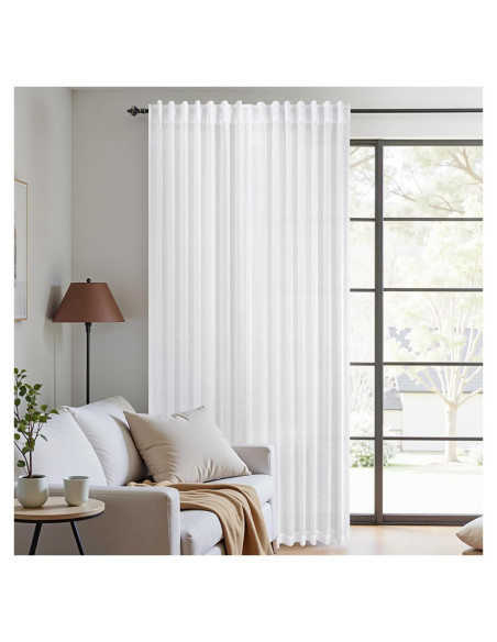 Cortinas Lino KOUFALL 152x213 cm 2 Paneles Filtrado Luz Cortinas Lino KOUFALL 152x213 cm 2 Paneles Filtrado Luz