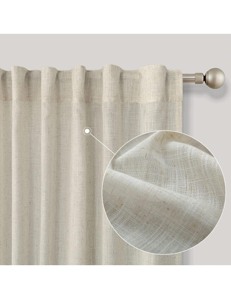 Cortinas KOUFALL Lino 182x244 cm 2 Paneles Filtrado Luz Cortinas KOUFALL Lino 182x244 cm 2 Paneles Filtrado Luz