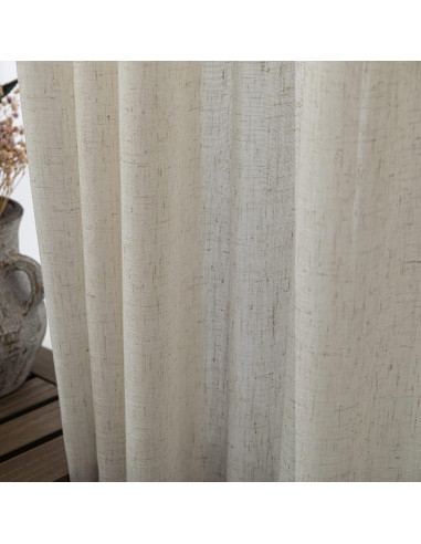 Cortinas KOUFALL Lino 182x244 cm 2 Paneles Filtrado Luz
