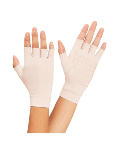 Guantes de Sol Sin Dedos Unisex UPF 50+ Caramelo Claro Pequeño Guantes de Sol Sin Dedos Unisex UPF 50+ Caramelo Claro Pequeño
