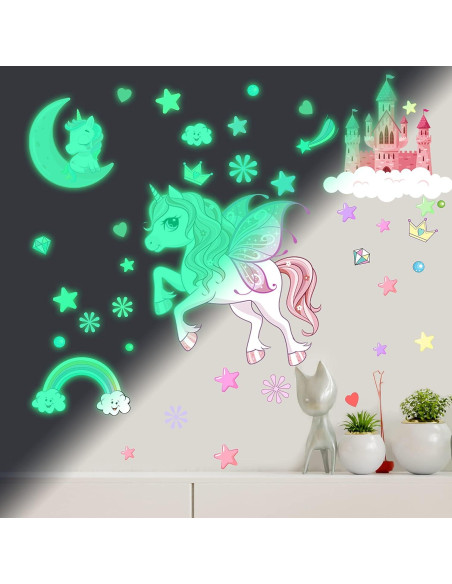 Calcomanías de Unicornio Robmoda para Pared y Techo Calcomanías de Unicornio Robmoda para Pared y Techo