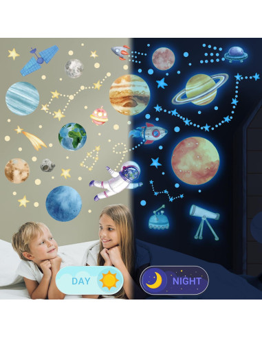 Calcomanías de Pared Robmoda Sistema Solar Brillantes