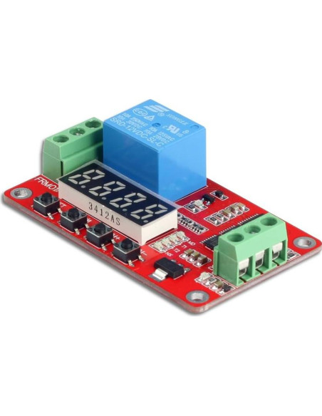 Módulo de Relé de Tiempo de Retraso UCTRONICS 12V Programable Módulo de Relé de Tiempo de Retraso UCTRONICS 12V Programable
