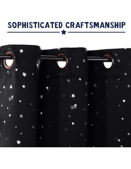 Cortinas Blackout PrinceDeco 2 Paneles Estrellas 52x213cm Cortinas Blackout PrinceDeco 2 Paneles Estrellas 52x213cm