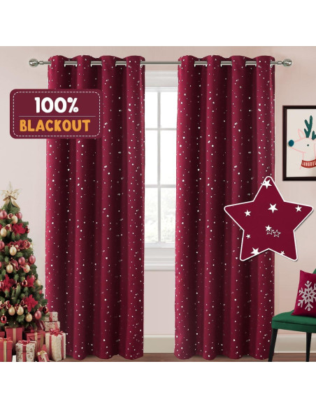 Cortinas Blackout PrinceDeco 2 Paneles 132x213 cm Burdeos Cortinas Blackout PrinceDeco 2 Paneles 132x213 cm Burdeos
