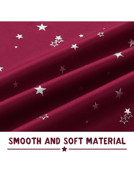 Cortinas Blackout PrinceDeco 2 Paneles Estrellas Burdeos 132x137cm Cortinas Blackout PrinceDeco 2 Paneles Estrellas Burdeos 132x137cm
