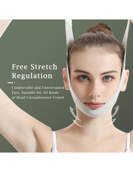 Reductor de Papada Yiiektily, Cinturón Facial Ajustable 57cm Reductor de Papada Yiiektily, Cinturón Facial Ajustable 57cm