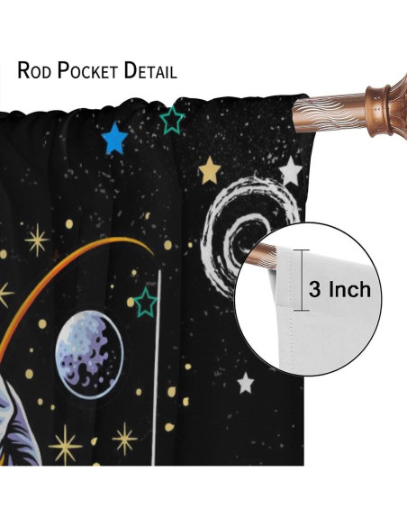 Cortinas Decorativas Astronauta Llylumty 53.5x114cm 2 Paneles Cortinas Decorativas Astronauta Llylumty 53.5x114cm 2 Paneles