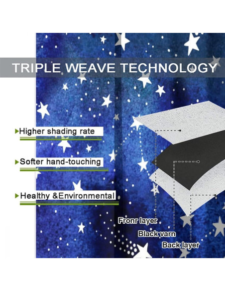 Cortinas Opacas Llylumty Espacial 53.5x114cm Juego de 2 Cortinas Opacas Llylumty Espacial 53.5x114cm Juego de 2