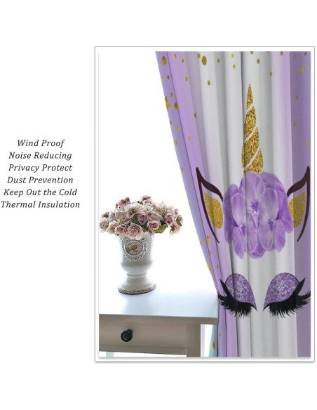 Cortinas Blackout Unicornio SXXLDNG 2 Paneles 106x213 cm Cortinas Blackout Unicornio SXXLDNG 2 Paneles 106x213 cm