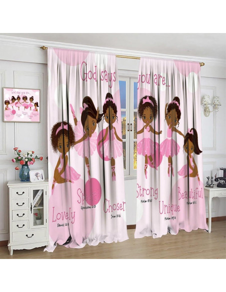 Cortinas Blackout para Niñas SXXLDNG 2 Paneles 42x160 cm Cortinas Blackout para Niñas SXXLDNG 2 Paneles 42x160 cm
