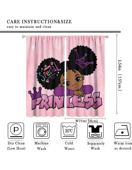 Cortinas de Niña SXXLDNG Rosa y Negra 2 Paneles 53x135 cm Cortinas de Niña SXXLDNG Rosa y Negra 2 Paneles 53x135 cm