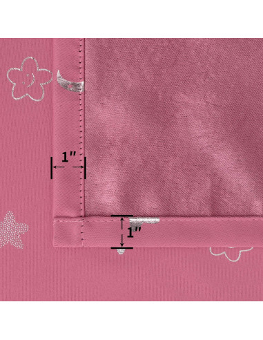 Cortinas Rosadas BGment 42x115 cm para Niñas, 2 Paneles