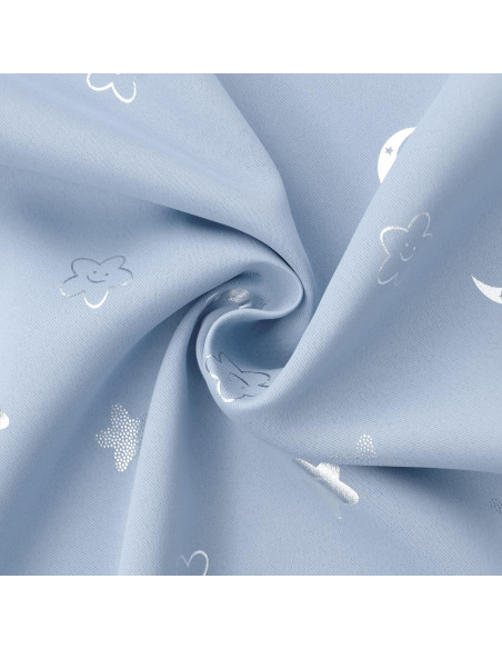 Cortinas Opacas BGment 42x72 Estrellas y Luna Azul Spa Cortinas Opacas BGment 42x72 Estrellas y Luna Azul Spa