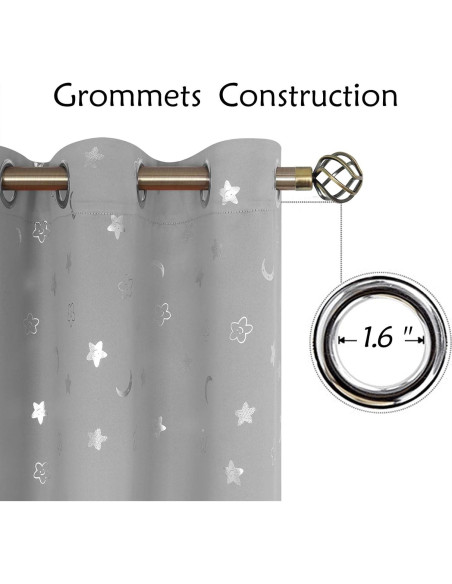 Cortinas Opacas BGment para Niños 2 Paneles 106x213 cm Cortinas Opacas BGment para Niños 2 Paneles 106x213 cm
