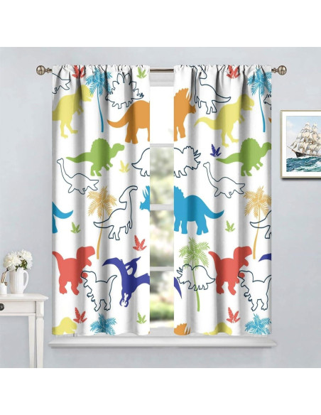 Cortinas para Niños ShiTingYu Dinosaurio 53x114 cm 2 Paneles Cortinas para Niños ShiTingYu Dinosaurio 53x114 cm 2 Paneles