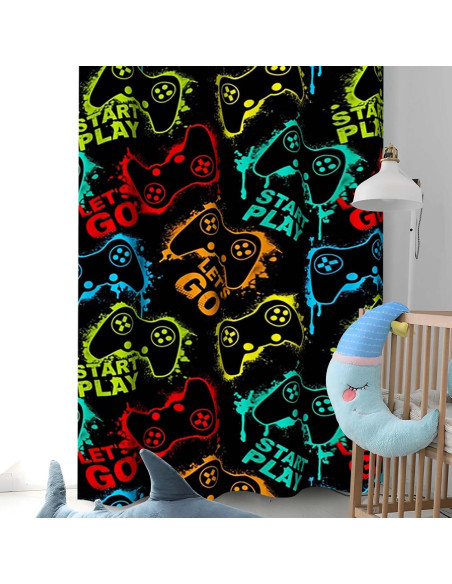 Cortinas Gamer Baocicco 2 Paneles 135x244 cm Blackout Cortinas Gamer Baocicco 2 Paneles 135x244 cm Blackout