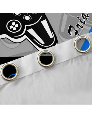 Cortinas Gamer Feelyou 2 Paneles 96.5x114.3cm Azul