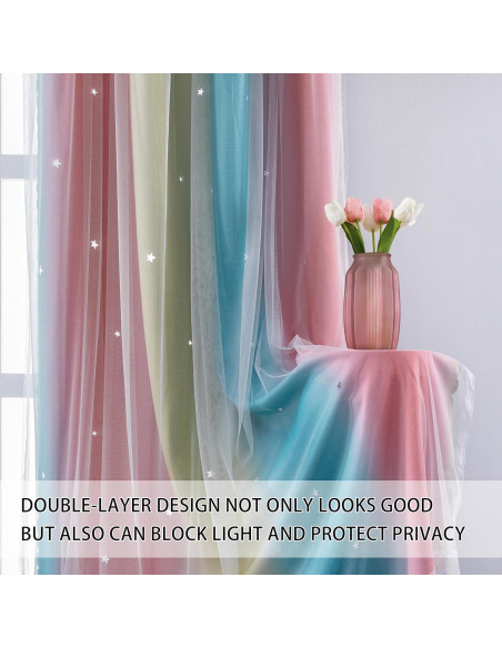 Cortina Opaca XiDi Arcoíris para Niños Rosa Azul 52x72 cm Cortina Opaca XiDi Arcoíris para Niños Rosa Azul 52x72 cm