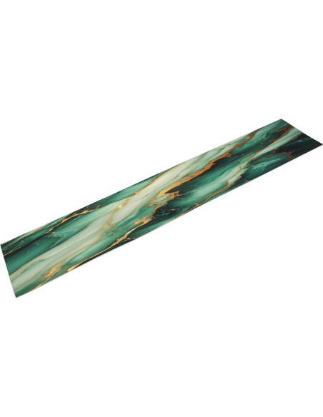 Camino de Mesa Verde Oscuro Estilo Mármol 33x152 cm Camino de Mesa Verde Oscuro Estilo Mármol 33x152 cm