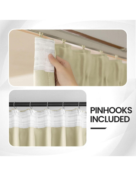 Cortinas Beige Blackout Grichril 132x183 cm 2 Paneles Aislantes Cortinas Beige Blackout Grichril 132x183 cm 2 Paneles Aislantes