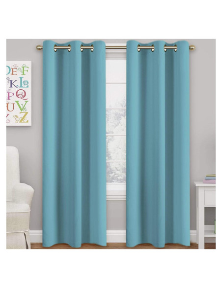 Cortinas Blackout Turquoize Aqua 2 Paneles 106x213 cm Cortinas Blackout Turquoize Aqua 2 Paneles 106x213 cm