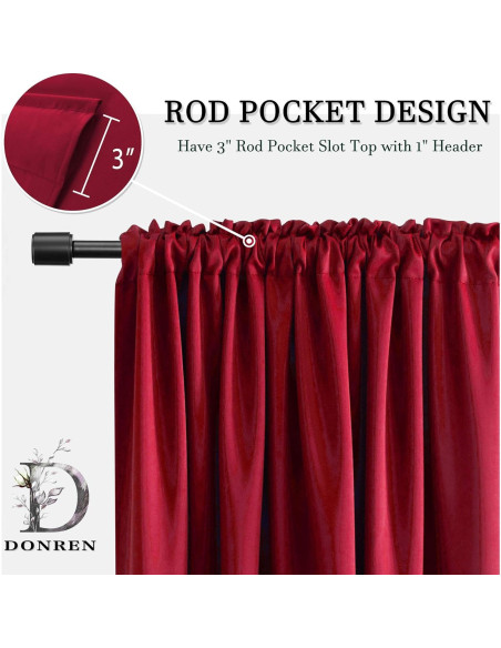Cortinas Opacas DONREN Rojo 76 x 91 cm 2 Paneles Cortinas Opacas DONREN Rojo 76 x 91 cm 2 Paneles