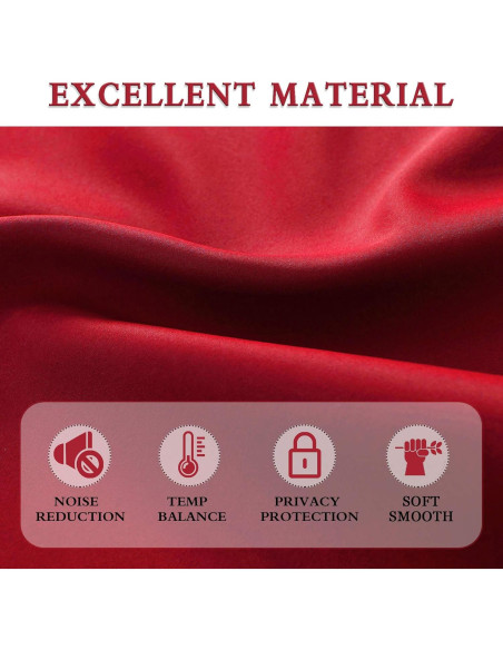 Cortinas Opacas DONREN Rojo 76 x 91 cm 2 Paneles Cortinas Opacas DONREN Rojo 76 x 91 cm 2 Paneles