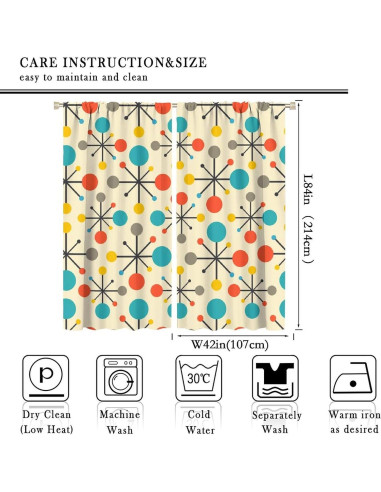 Cortinas Opacas Focusbrite 2 Paneles 107x214cm Estilo-4