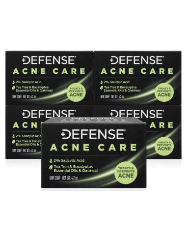 Jabón Antiacné Defense 119g - 2% Ácido Salicílico - Paquete de 5