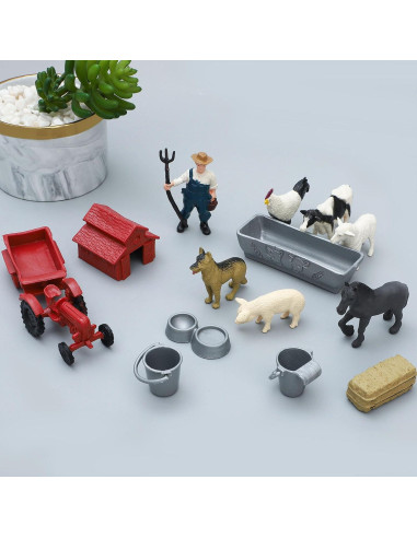 Juego de Figuras de Animales de Granja ONEST 25 Piezas