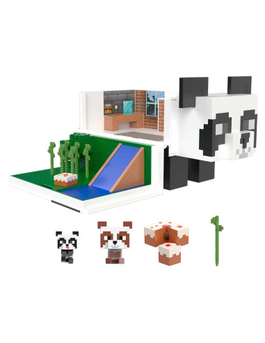 Set de Juego Panda Minecraft Mattel HLL25 con 2 Figuras