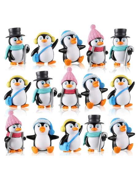 Set de 12 Juguetes de Pingüinos Lindos Zhanmai para Pastel Set de 12 Juguetes de Pingüinos Lindos Zhanmai para Pastel