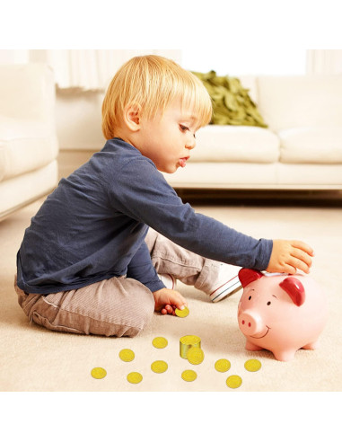 Juego de 100 Monedas de Plástico Doradas - SpinLaLa
