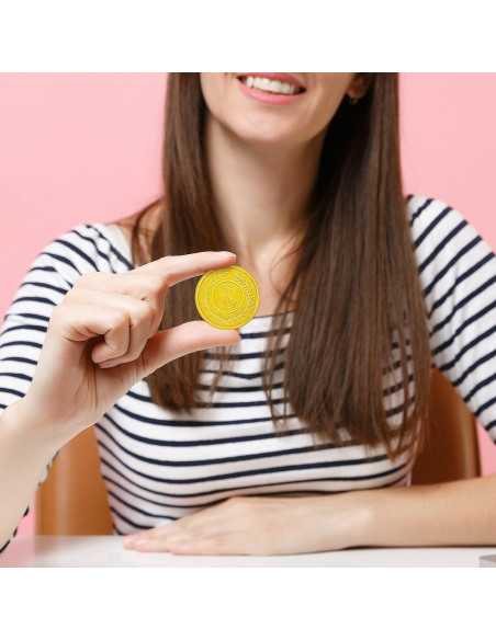 Juego de 100 Monedas de Plástico Doradas - SpinLaLa Juego de 100 Monedas de Plástico Doradas - SpinLaLa