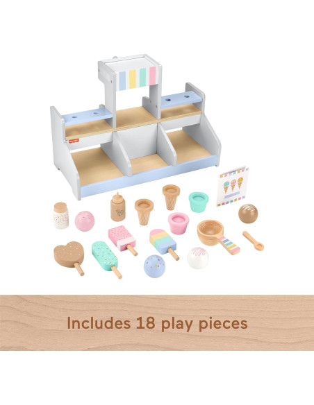 Juego de Heladería de Madera Fisher-Price 18 Piezas Juego de Heladería de Madera Fisher-Price 18 Piezas
