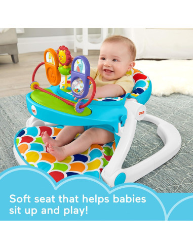 Silla Portátil Fisher-Price Sit-Me-Up Deluxe con Juguetes